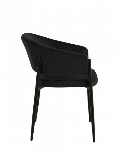 Krzesło tapicerowane czarne SANNA