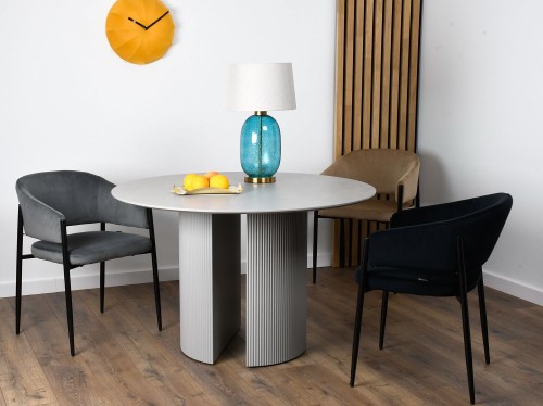 Krzesło do jadalni czarne velvet SANNA