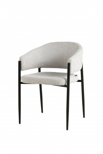 krzesło tapicerowane szare Sanna