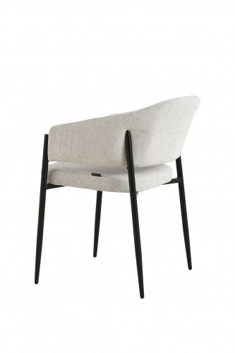 krzesło do jadalni tapicerowane SANNA jasno szare