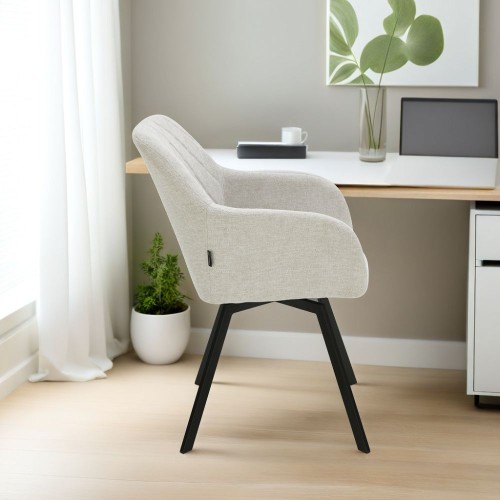 Krzesło do biurka beżowe LESSI obrotowe