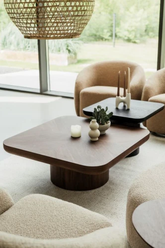 Zestaw stolików kawowych drewnianych FABIO