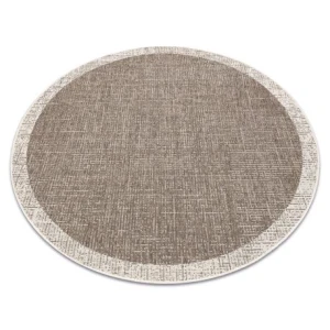 DYWAN SZNURKOWY SIZAL FLOORLUX KOŁO 20401 Ramka taupe / szampański
