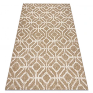 Dywan sizal FLAT 48957265 Geometryczny ROMBY naturalny beż sznurkowy