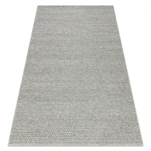Dywan wełniany TAHAR 99004G szary - RĘCZNIE TKANY pętęlkowy, jednolity