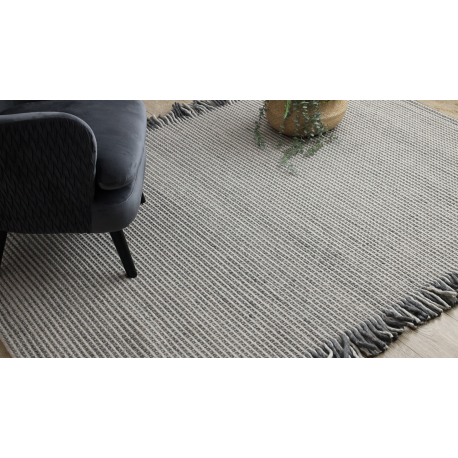 dywan-welniany-tahar-99003f-krem-szary-recznie-tkany-linie-fredzle-