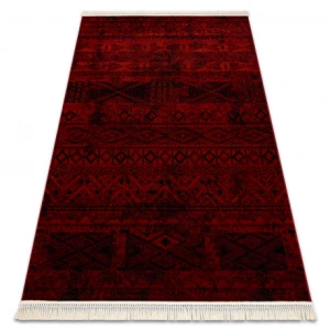 Dywan ORIENT 4722 bordo / czarny Orientalny, z frędzlami