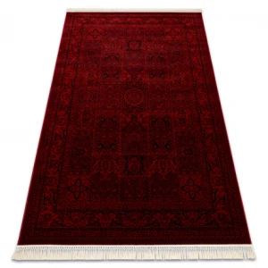 Dywan ORIENT 5365 bordo / czarny Ramka, orientalny, z frędzlami