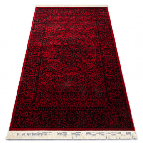dywan-orient-6039-bordo-czarny-ramka-rozeta-orientalny-z-fredzlami-