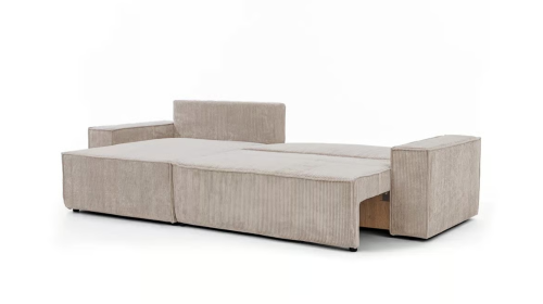 Narożnik z funkcją spania beżowy Flower Mini