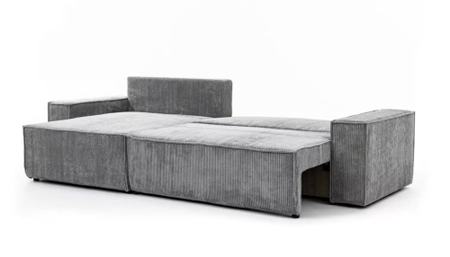 Narożnik z funkcją spania szary Flower Mini