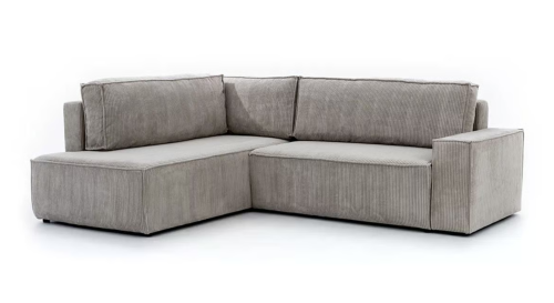 Narożnik z funkcją spania beżowy Flower L sztruks Lincoln 83