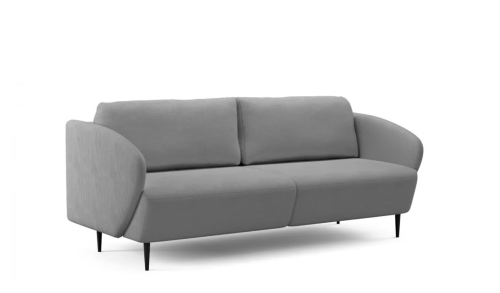 Kanapa rozkładana Natali popielata plecionka Magni 206.12 czarne nóżki