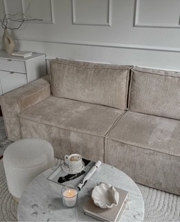 Kanapa z funkcją spania Flower beżowa