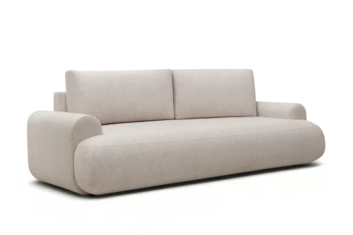 Kanapa z funkcją spania LOTUS kremowa dzianina hydrofobowa Blur 01