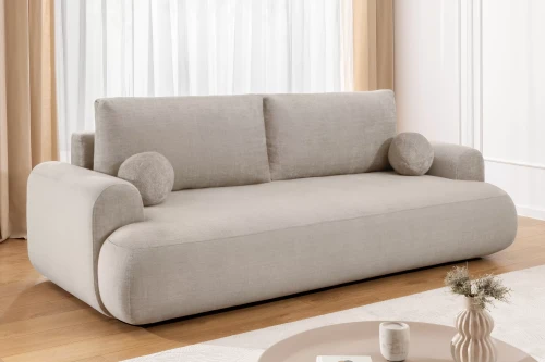 Kanapa z funkcją spania LOTUS kremowa