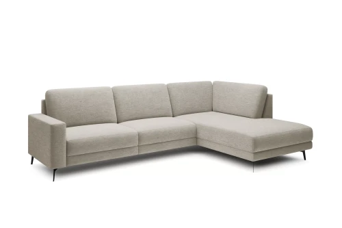 Narożnik Eva L rozkładany beżowa plecionka Loft 02 Beige