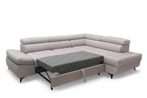 Narożnik rozkładany do salonu Valeria L beżowy