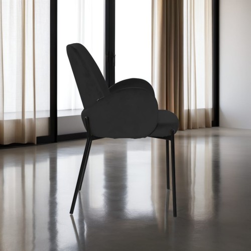 Krzesło velvet czarne Gardenia