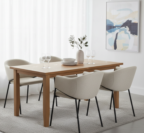 krzesło do jadalni beżowe KROSS