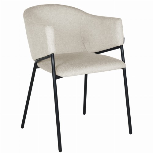 Krzesło tapicerowane beżowe KROSS