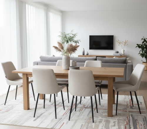 Krzesło tapicerowane do jadalni LAGOS beż