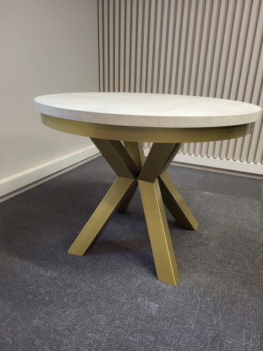 Stół rozkładany okrągły złoty Nordic 120 cm