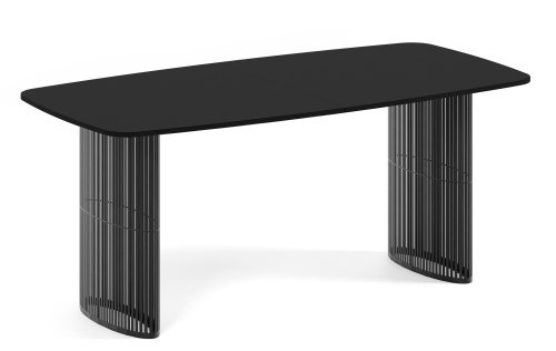 Stół owalny rozkładany czarny ARCADIA 180 cm