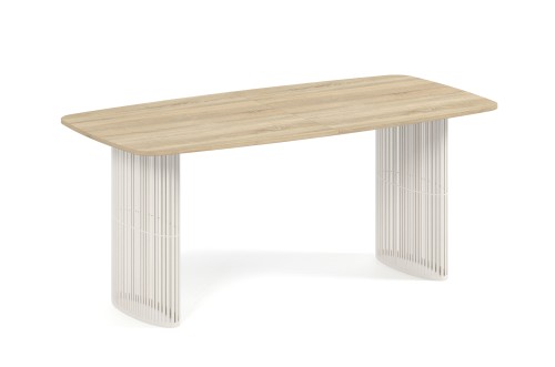 Stół owalny rozkładany ARCADIA 200 cm kaszmirowy stelaż