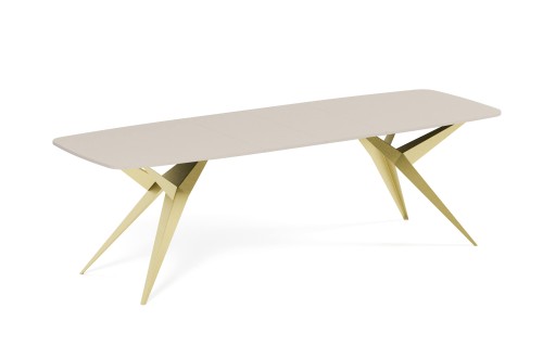 Stół do jadalni rozkładany 200 cm AXIS złoty stelaż