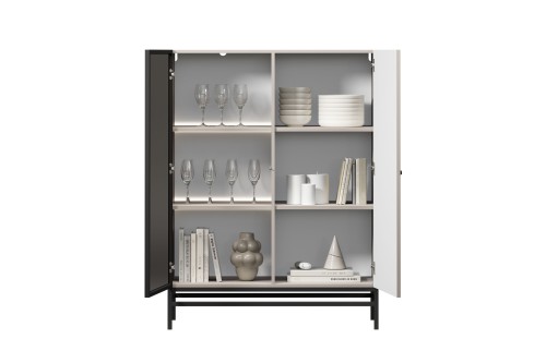 witryna-lorini-do-salonu-100-cm---kaszmir---czarny-uchwyt