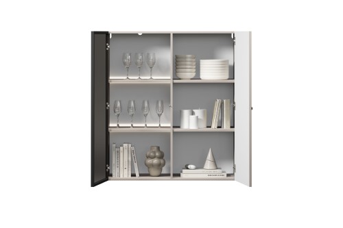 witryna-wiszaca-lorini-do-salonu-100-cm---kaszmir---czarny-uchwyt