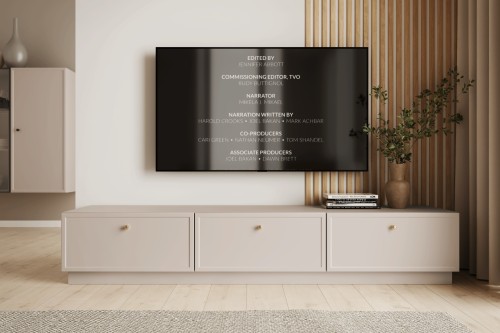 Szafka RTV z szufladami 200 cm kaszmir LORINI złote uchwyty