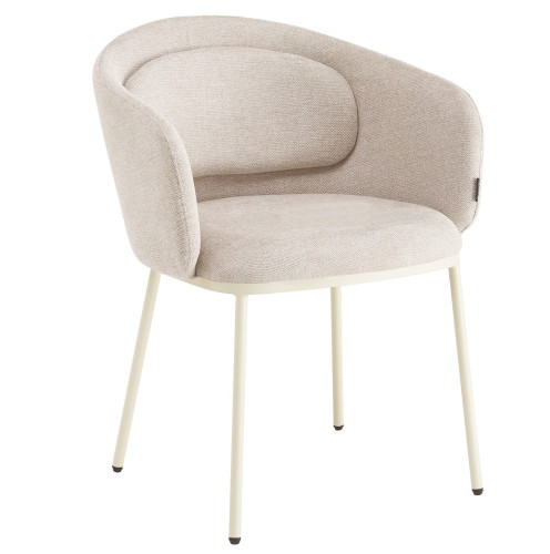 Krzesło tapicerowane beżowe VOIS