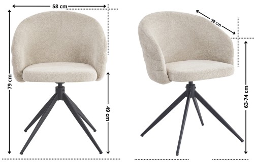 Krzesło obrotowe tapicerowane Blum