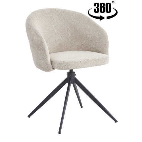 Krzesło obrotowe tapicerowane BLUM beżowy