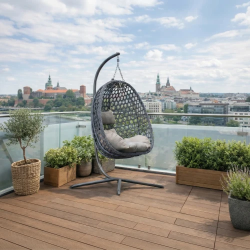 Fotel wiszący kokon ogrodowy Aura