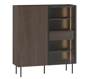 Witryna do salonu z szufladami 120 cm Dunari dąb dunin