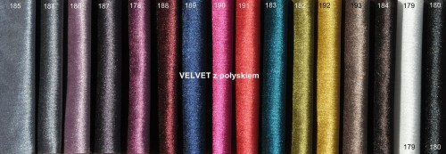 Tkanina VELVET Z POŁYSKIEM