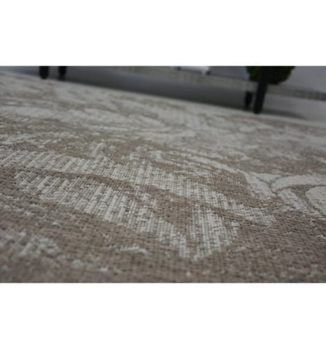 DYWAN SZNURKOWY SIZAL FLOORLUX 20491 KWIATY beżowy