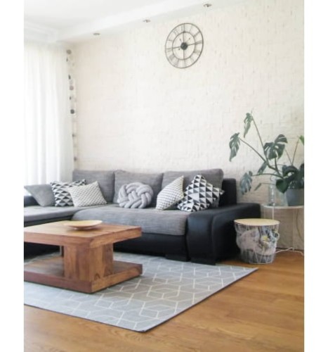 Dywan SZNURKOWY szary SIZAL FLAT 48655/637 KOSTKI 3D
