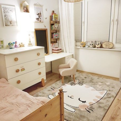 Dywan dla dziewczynki PETIT KITTY KOTEK szary