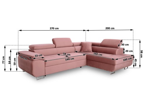 Wymiary narożnika Apollo