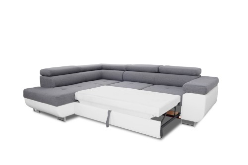 Rozkładany narożnik Apollo szary