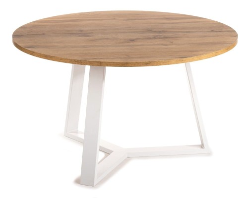 Stolik kawowy okrągły drewniany 90 cm