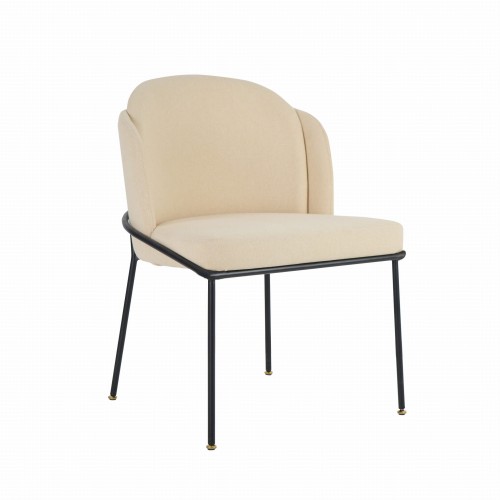 Eleganckie krzesło do jadalni Polly na metalowych nogach