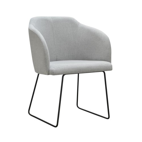 Krzesło fotelowe do jadalni CLIO SKI na metalowych nogach