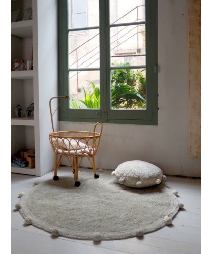 Dywan do prania w pralce Bubbly Olive Natural 120 cm Lorena Canals