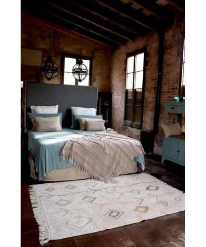 Dywan do prania w pralce KAAROL Earth 140x200 cm Boho z frędzlami Lorena Canals