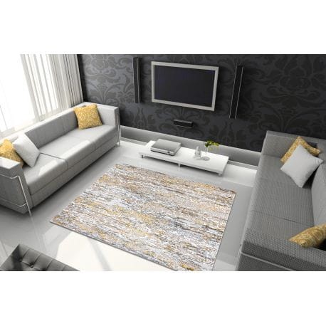 Dywan glamour beżowy ze złotym